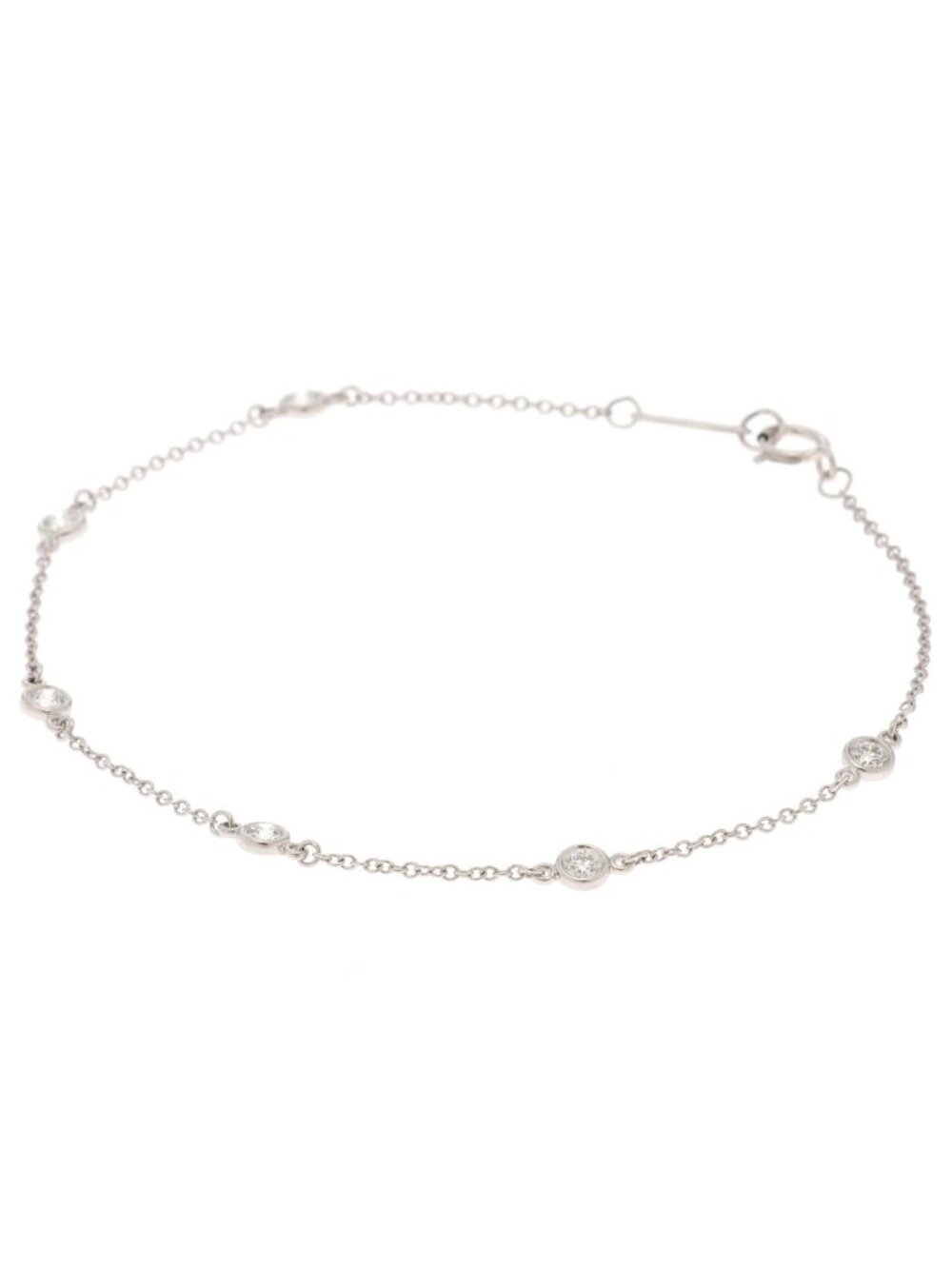 Tiffany & Co by the Yard Bracelet Platinum Diamond Silver